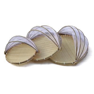 Food Net Cover Storage Basket Hand-Woven Tent Basket Tray Fruit Vegetable Bread Basket Simple Atmosphere Picnic Mesh Basket