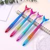 1/4 PCS Creative Blue Ballpoint Pen Mermaid Tail Neutral Pen Colorful Gift Pen