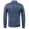 Autumn and Winter Men's Collar Zipper Knitted Sweater Sleeves Thin Velvet Style Trendy Top Sweater Jacket Plus Size Men
