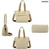 Manukori Women's Small Canvas Tote Bag, Shoulder Bag, Handbag, Shoulder Bag, Crossbody Bag, for Commuting, School, and Travel (Khaki)