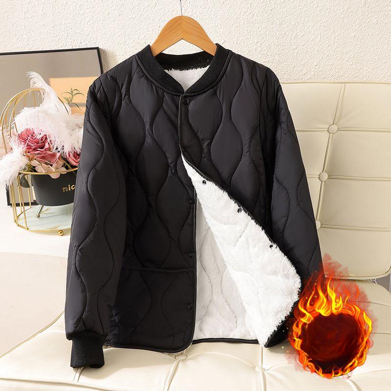 Women's Winter Fitted Liner Down Jacket Velvet-Lined, Warm and Compact