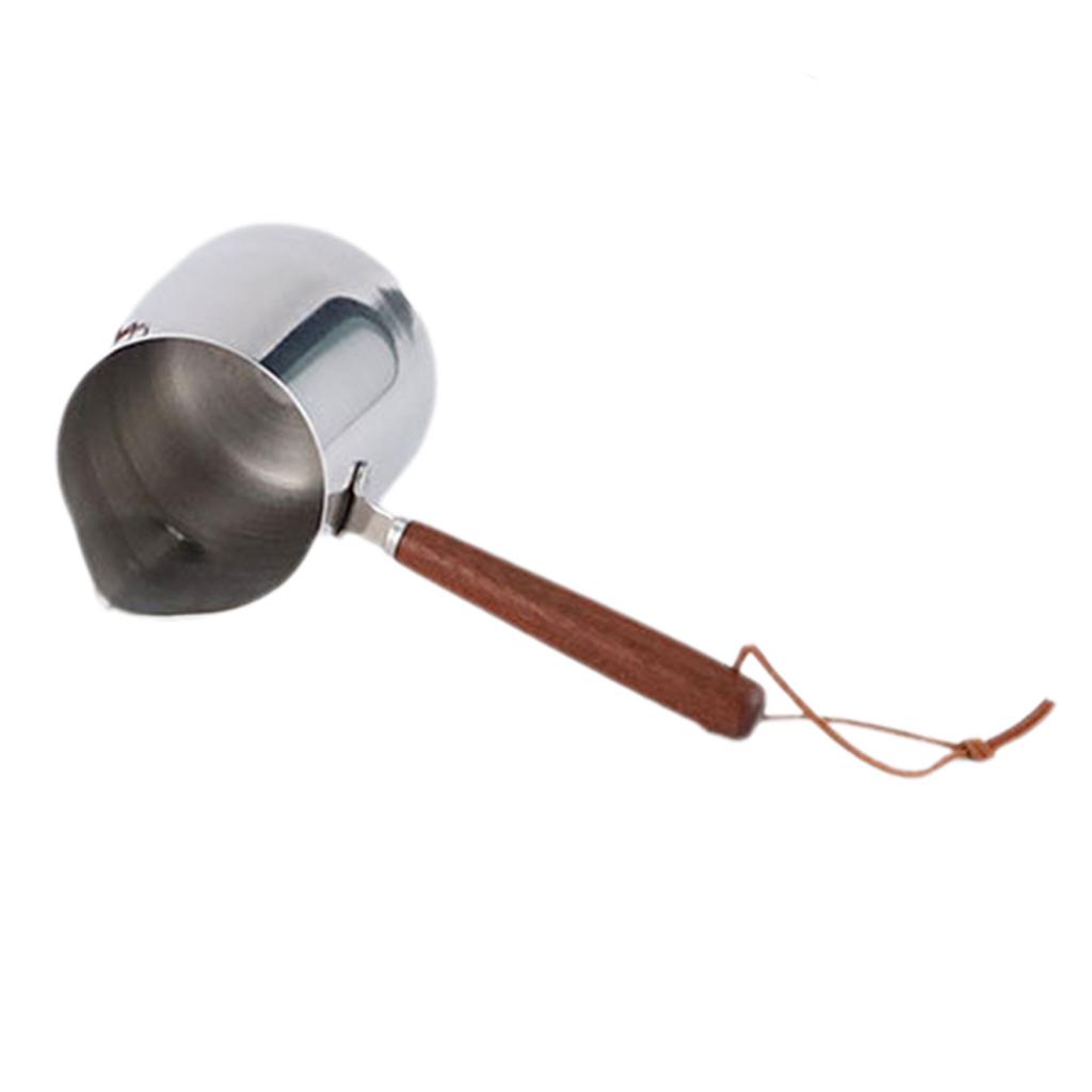 Practical Coffee Pots Milk Frothing Pitcher Stainless Steel Coffee Pots With Wood Handle For Home Cafe Use