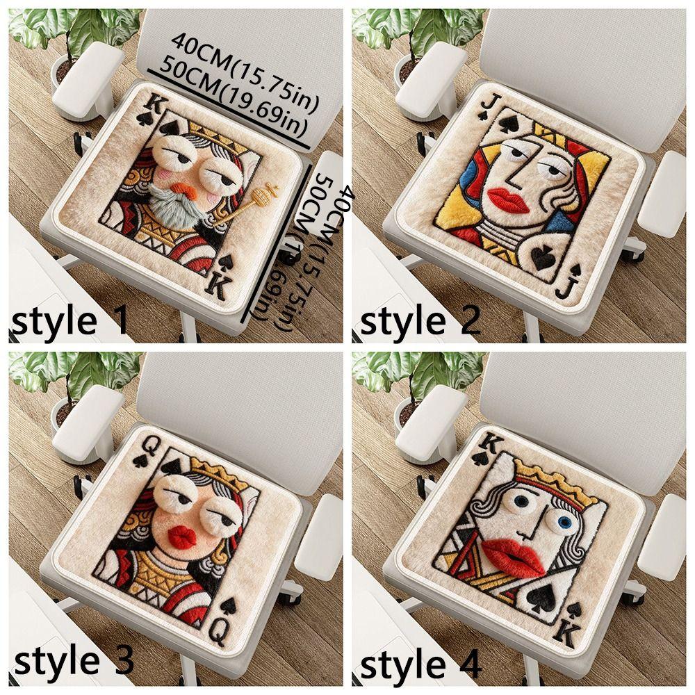 Rutschfestes Plüschkissen Dekorative Warme Sitzauflage Universelle Stuhlauflage Studentensitz