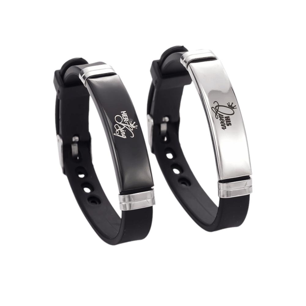 Gifts Lovers Bracelet Stainless Steel Valentine's Day Bracelets Couple Bracelet Set Women Men
