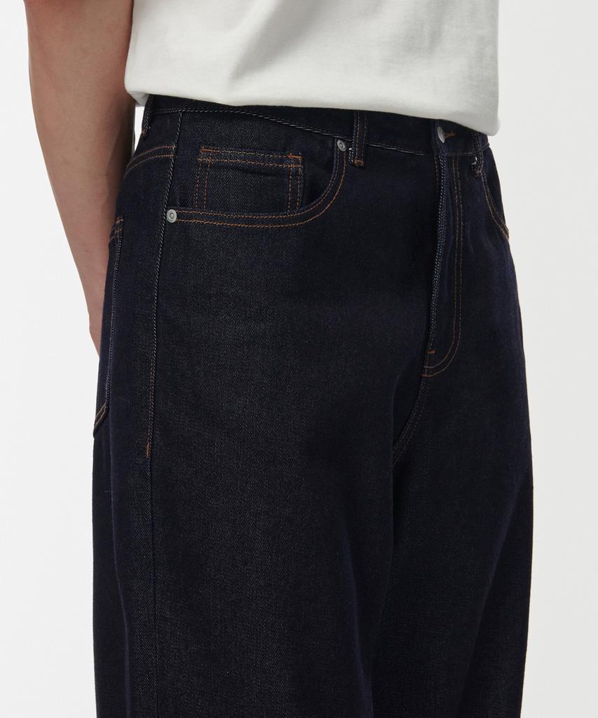 MUSINSA STANDARD Brushed-In Wide Denim Pants [Deep Indigo]