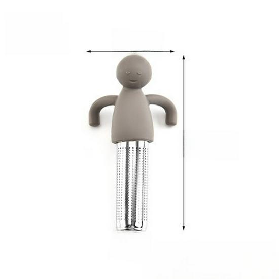 Stainless Steel & Silicone Human-Shaped Tea Strainer