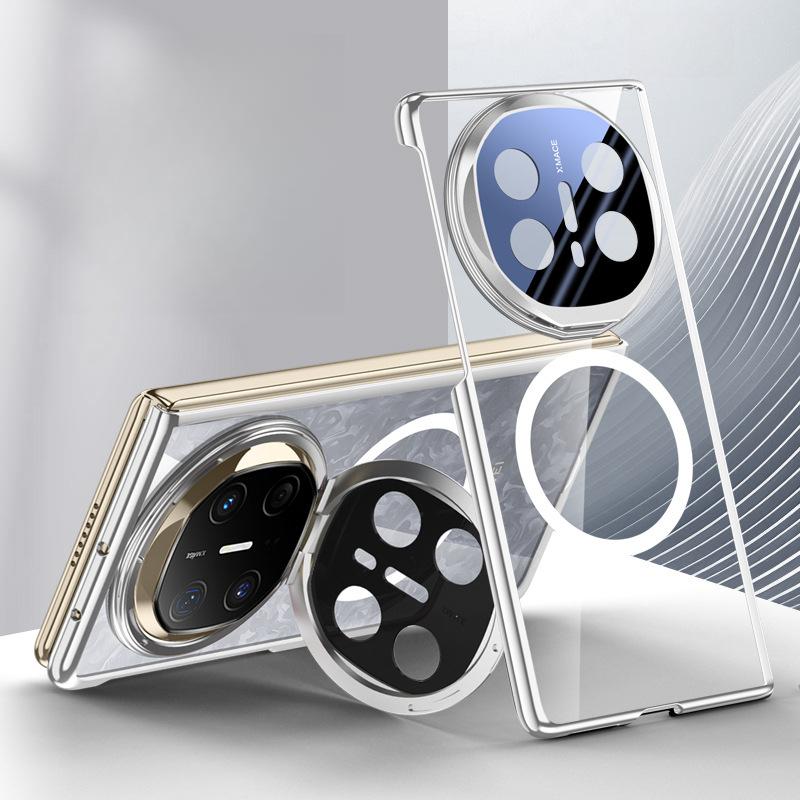 

Подходит для мобильного телефона Huawei Matex6 Чехол Пленка Встроенный кронштейн для объектива Противоударный Mtx6 Прозрачный Гальваническое покрытие Магнитная адсорбция Деловые мужчины Huawei Mate X6