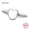 Fit Original Luxurious  Women Sterling Color Pan Wrist Bracelet Love Heart Snake Chain Charms Bangle Diy High Quality JewelryLuxury Wrist