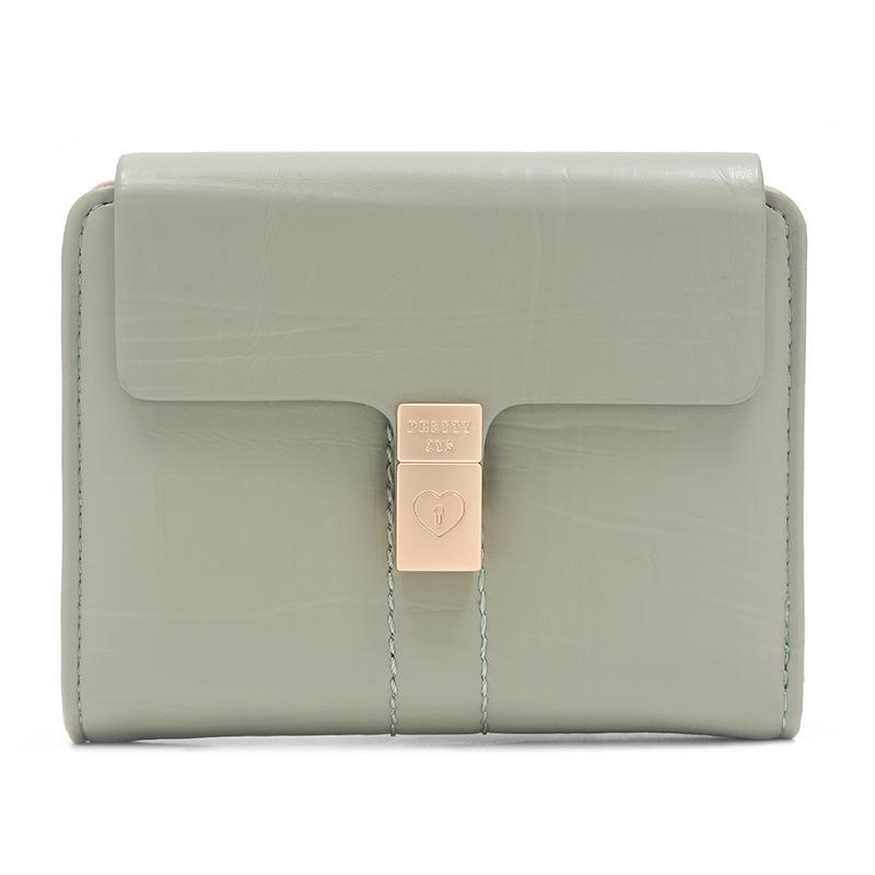 Wallet Women's PU Leather Simple and Versatile Folding Zipper Niche Zero Wallet