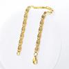 Fashion 18k Gold 4MM Chain Bracelets Men Jewelry Charm Women Lady Wedding Party Gifts Bohemia 20cm