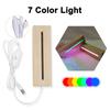 Xiaomi Rectangle Solid Beech Wooden LED Base For Resin Letter Lamp Acrylic Glass Resin Art Wood Light Display Base Led Stand Dropship