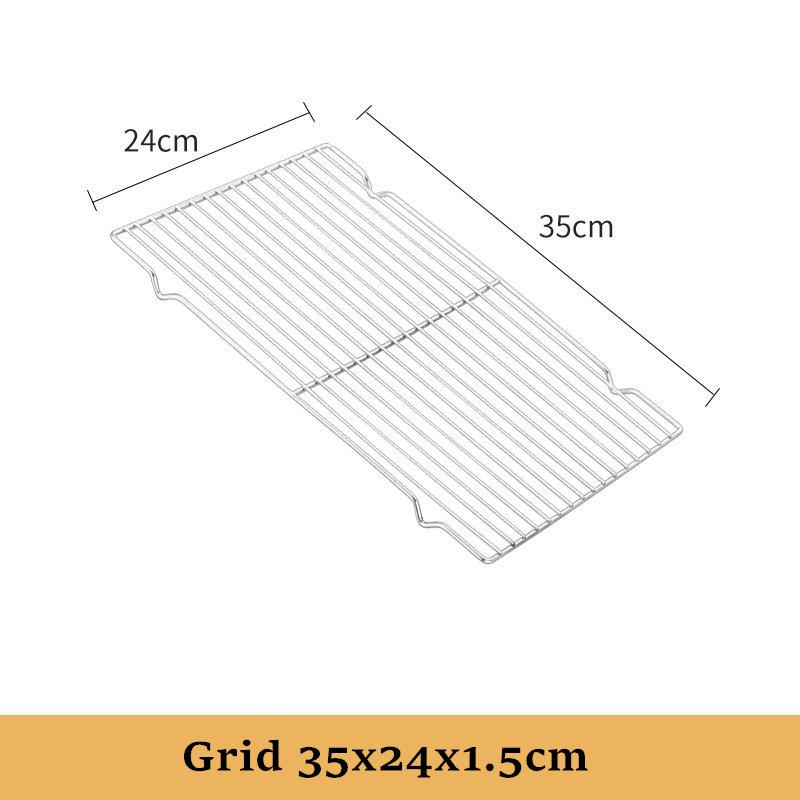 

Прямокутна форма для випікання з нержавіючої сталі. Решітка для барбекю. Лоток для зберігання продуктів. Форма для випікання хліба. Решітка для охолодження. Тарілки для випічки з фруктами. Кухонний посуд.