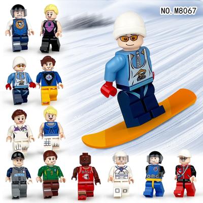 Blocs de construction de la série City, 12 pièces, figurine de sport, athlète, jouet pour garçon