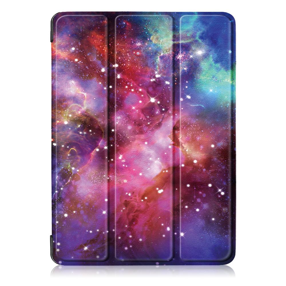 Triple-fold Protective Drop Resistant Painted PU Leather Ultra-thin Hard Case for iPad Pro 11-Inch 2024