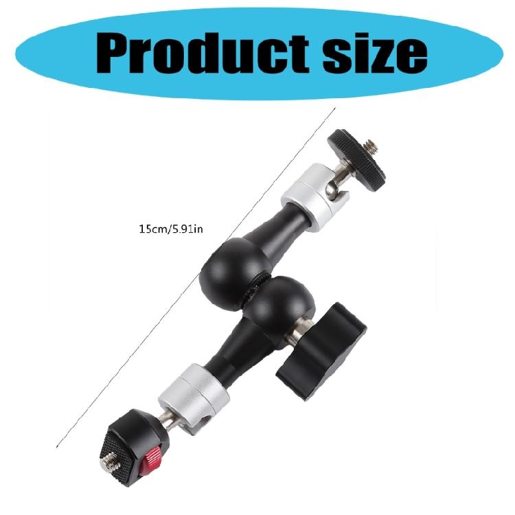 Adjustable Monitor Mount Bracket Arm With 360 Rotation Ball Head Adapter For Camera Lighting Accessories
