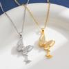 High-End Versatile Titanium Steel Butterfly Necklace - Fashionable New Jewelry Accessory