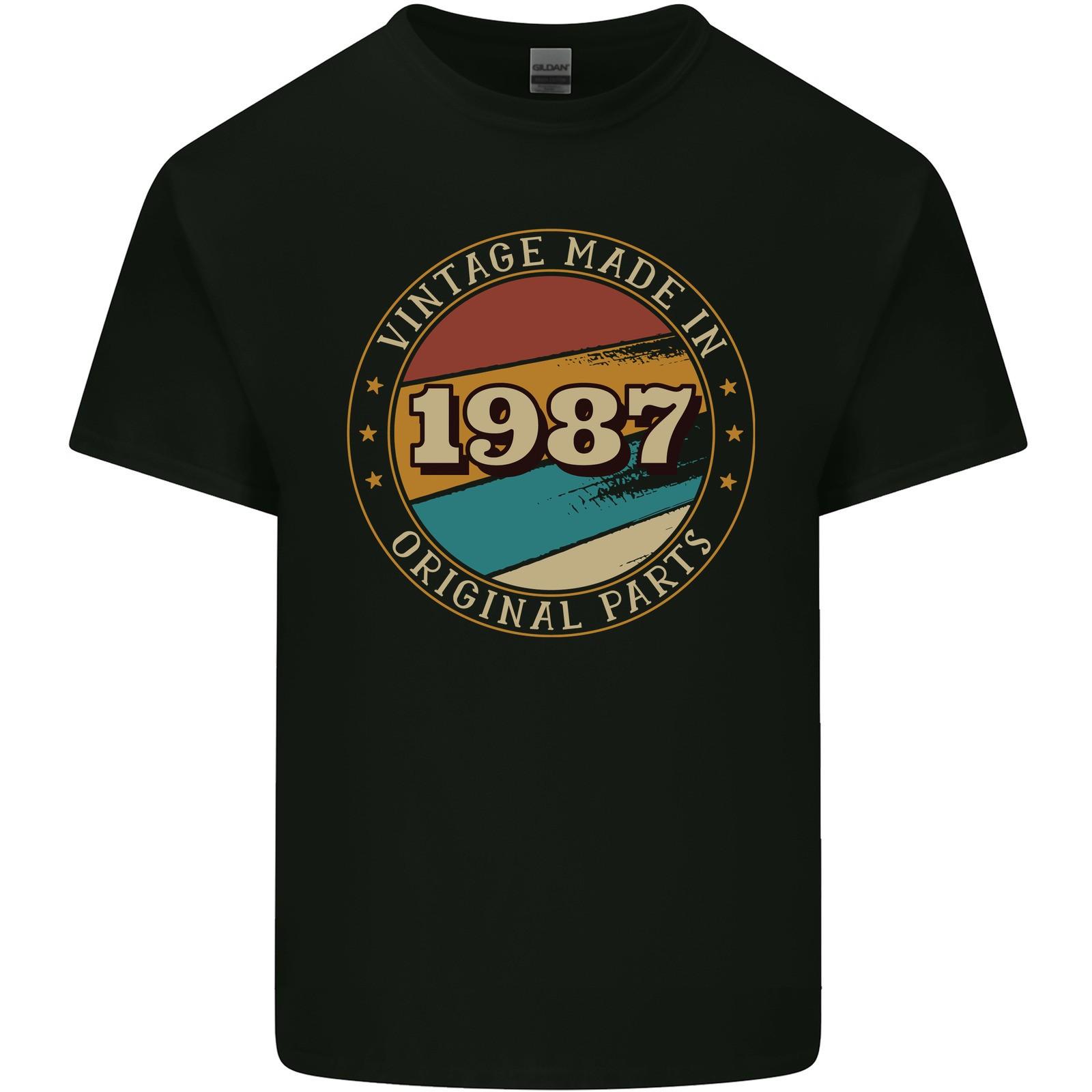 39th Birthday Vintage Made In 1987 Mens Light Cotton T-Shirt 3XL