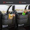 1PC Car Seat Back Storage Bag Large Capacity PU Leather Center Console and Armrest Box Storage Bag