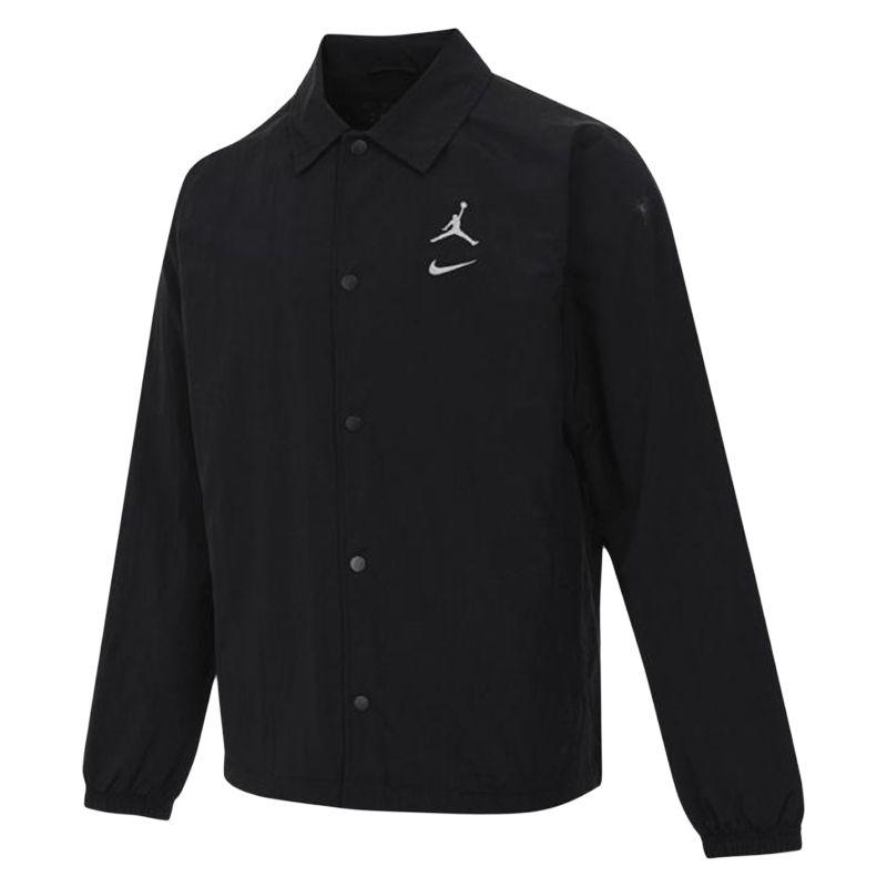 Jordan 23 Logo Polo Collar Single-Breasted Long Sleeve Jacket Men jackets Black HF9354-010
