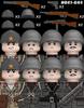 MOC WK2 Italienische Soldaten Figuren Bausteine Italien Armee Infanterie Offizier Waffen Pistole Umhang Helme Panzerkanone Steine Spielzeug