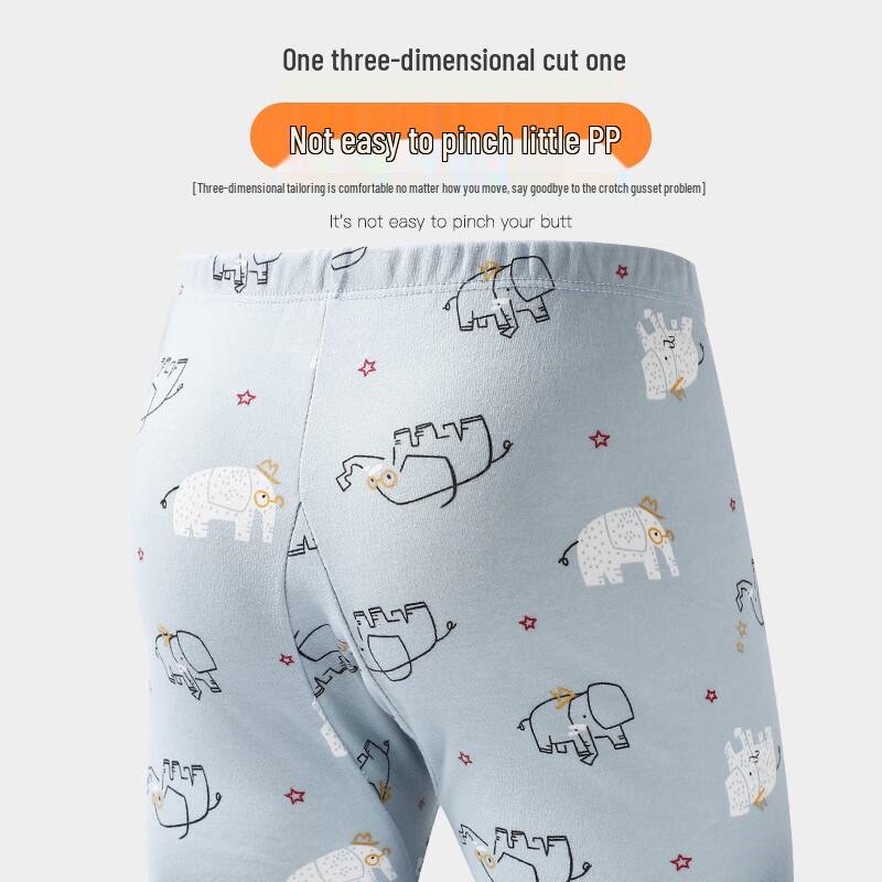 Xueqianman Jungen Reine Baumwolle Cartoon-Druck Thermische Lange Unterhosen