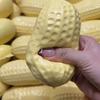 Giocattolo Morbido Spremibile a Forma di Arachide Simulato, Morbido, Antistress, al Gusto di Burro e Cioccolato, Fidget, Ritorno Lento, Spremitura Delicata