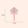Portable Cartoon House Shape Fan Handcrafted Handwoven Handheld Cooling Fan  Summer Daily Cooling