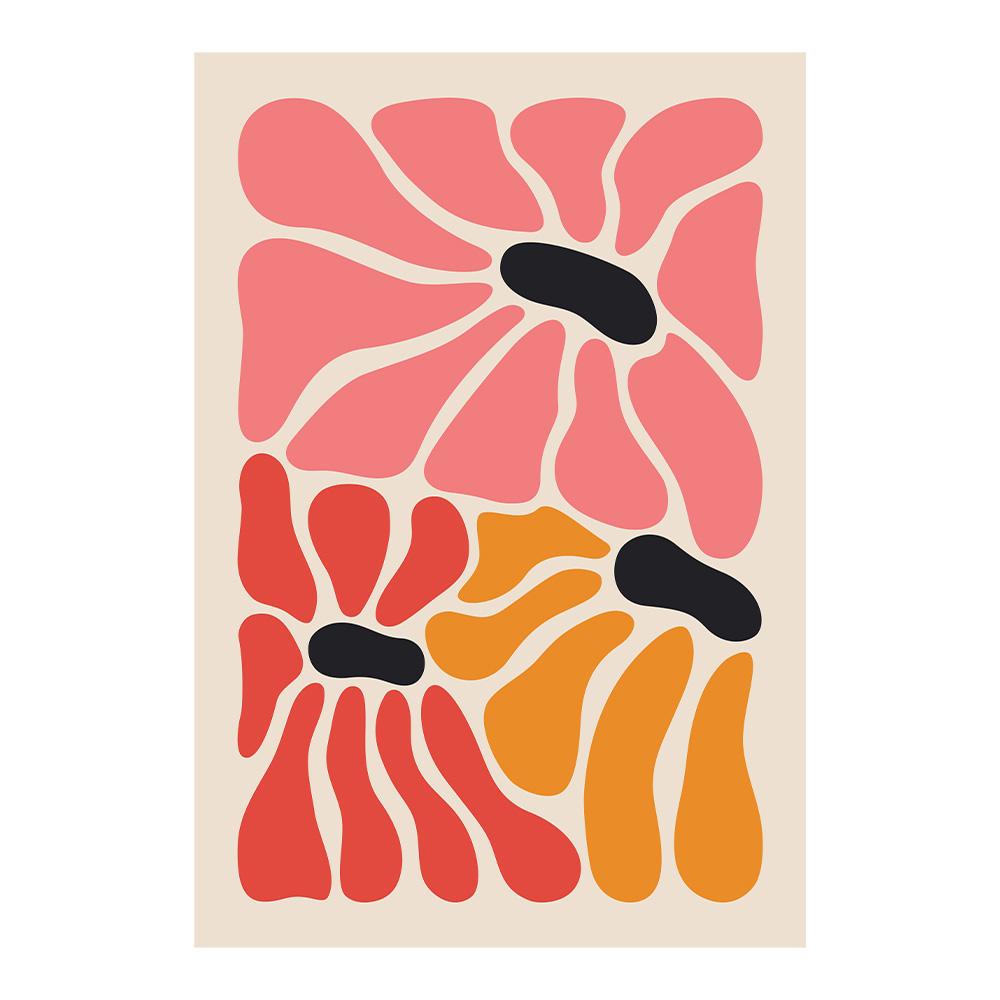 Bohemian Abstract Matisse Beige White Line Wall Art Poster Minimalist Canvas Paintings Print Picture for Living Room Interior Home