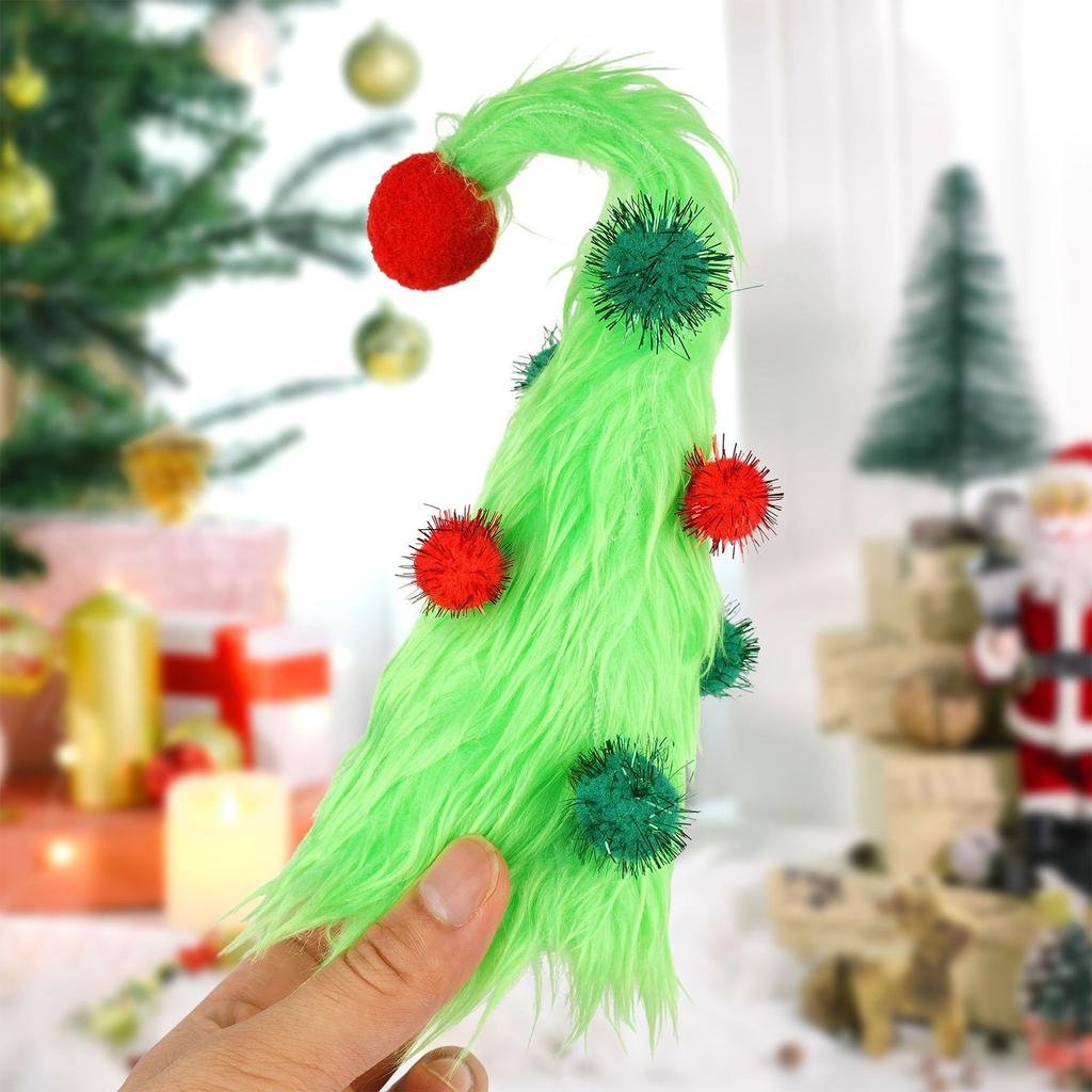 The Plush Crooked-neck Christmas Tree Is A European And American Christmas Party Home Table Decoration Item.