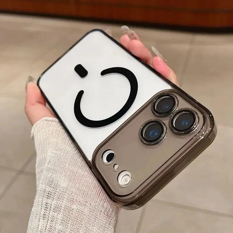 Luxury For Magsafe Clear Phone Case For iPhone 18 17 16 15 14 13 Pro Max 18Pro 17Pro Shockproof Lens Protector Cover