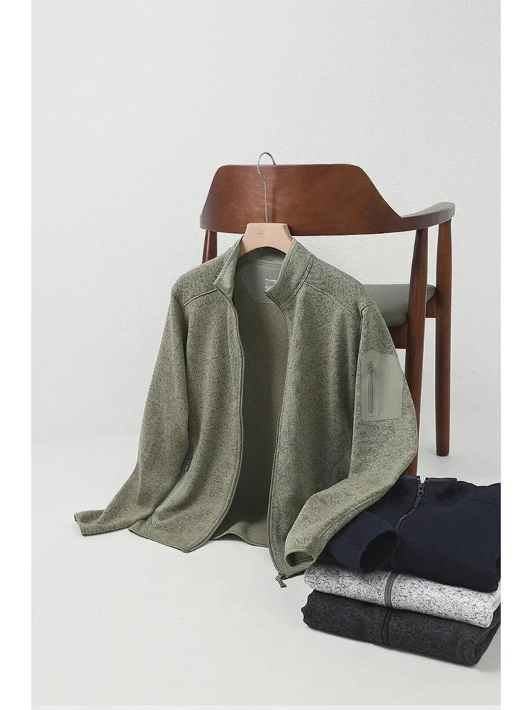 2024 Spring/Autumn Versatile Fleece Jacket: Stylish, Warm, Loose-Fit with Half-High Collar for Outdoor Adventures