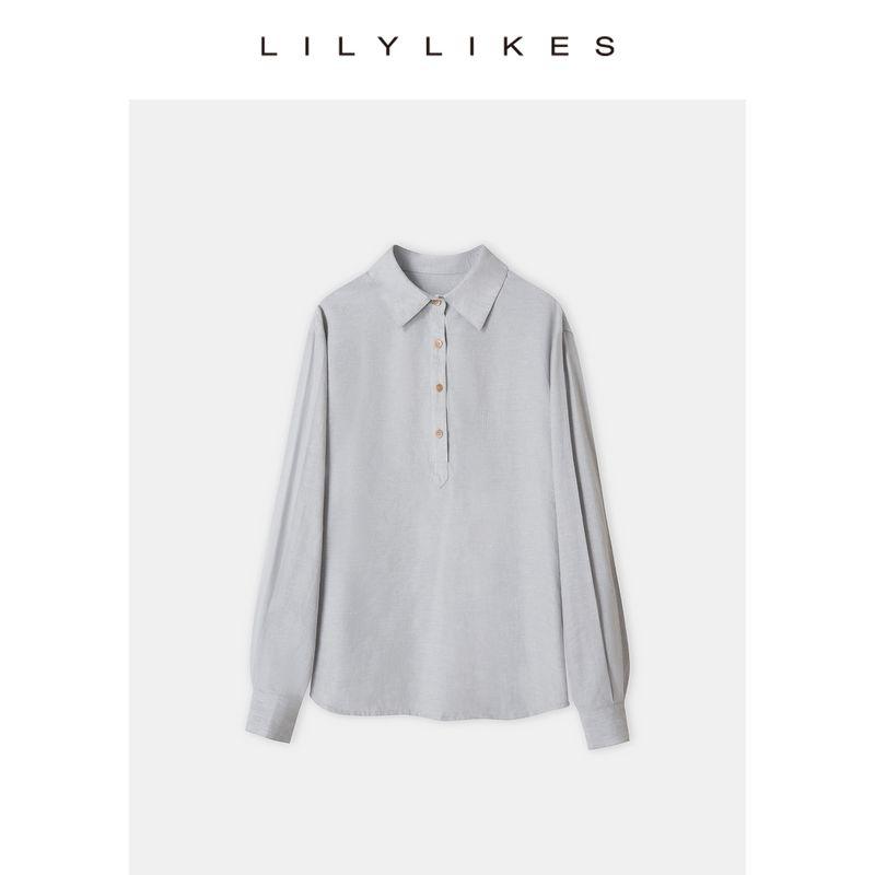 

Liliylikes Senior Money Vibe API Hit Recommend! Silk Linen Modal Long Sleeves Shirt