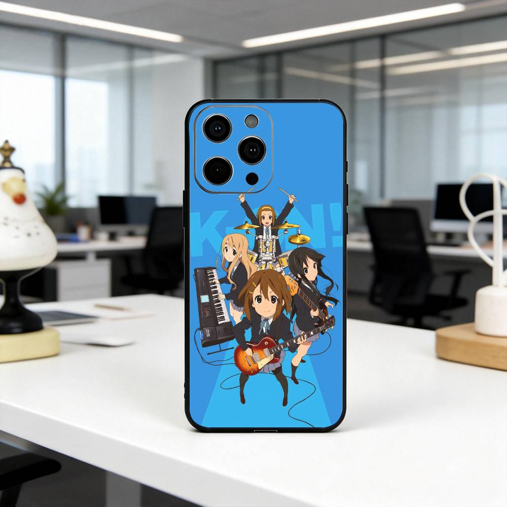 K-K-ON Musikband Mädchen Handyhülle Silikon Weich Für IPhone 17 16 15 14 13 12 11 X XR Plus Pro Max Plus