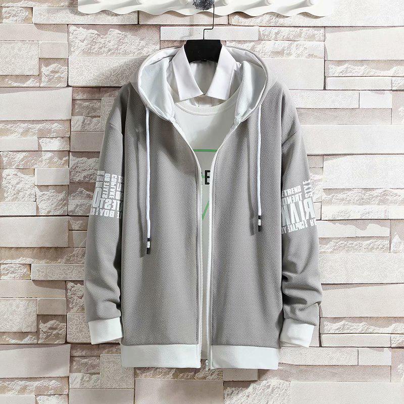 Trendy Korean Style Loose Hooded Cardigan: Spring/Autumn Long-Sleeve Casual Jacket for Students & Couples