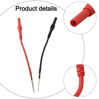 2x Silicone Flexible Spoon Back Probe Compatible For 4mm Banana Test-Leads