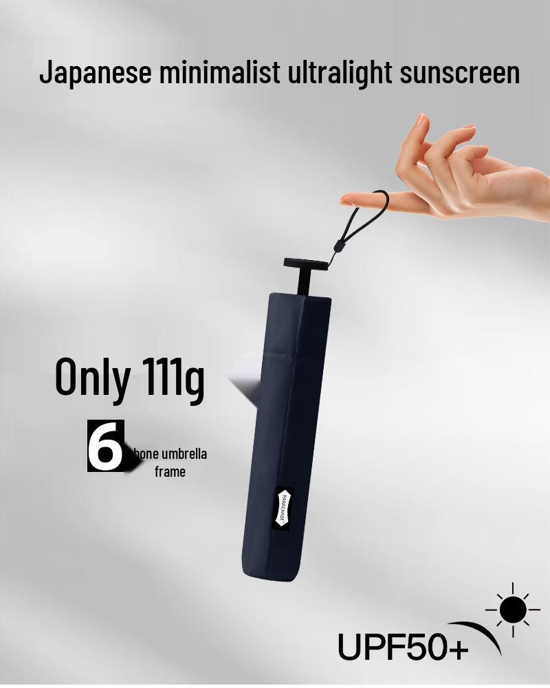 PARACHAS Compact Dual-Use Pencil Umbrella: 111g Portable Sunshade, Sunscreen, Anti-UV Protection