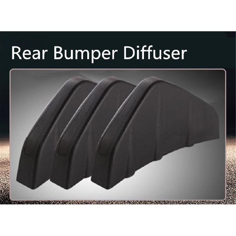 Neuer 4-teiliger Heckstoßfänger unterer Diffusor Lippe PVC-Material Haifischflossen-Spoiler für alle Autos