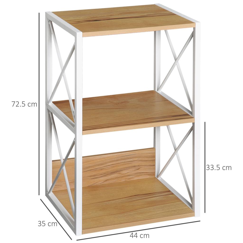 3 Tier Wooden Shelf Freestanding Rack Organiser Display Bookcase Home Storage Utility Stand Multifunctional Holder