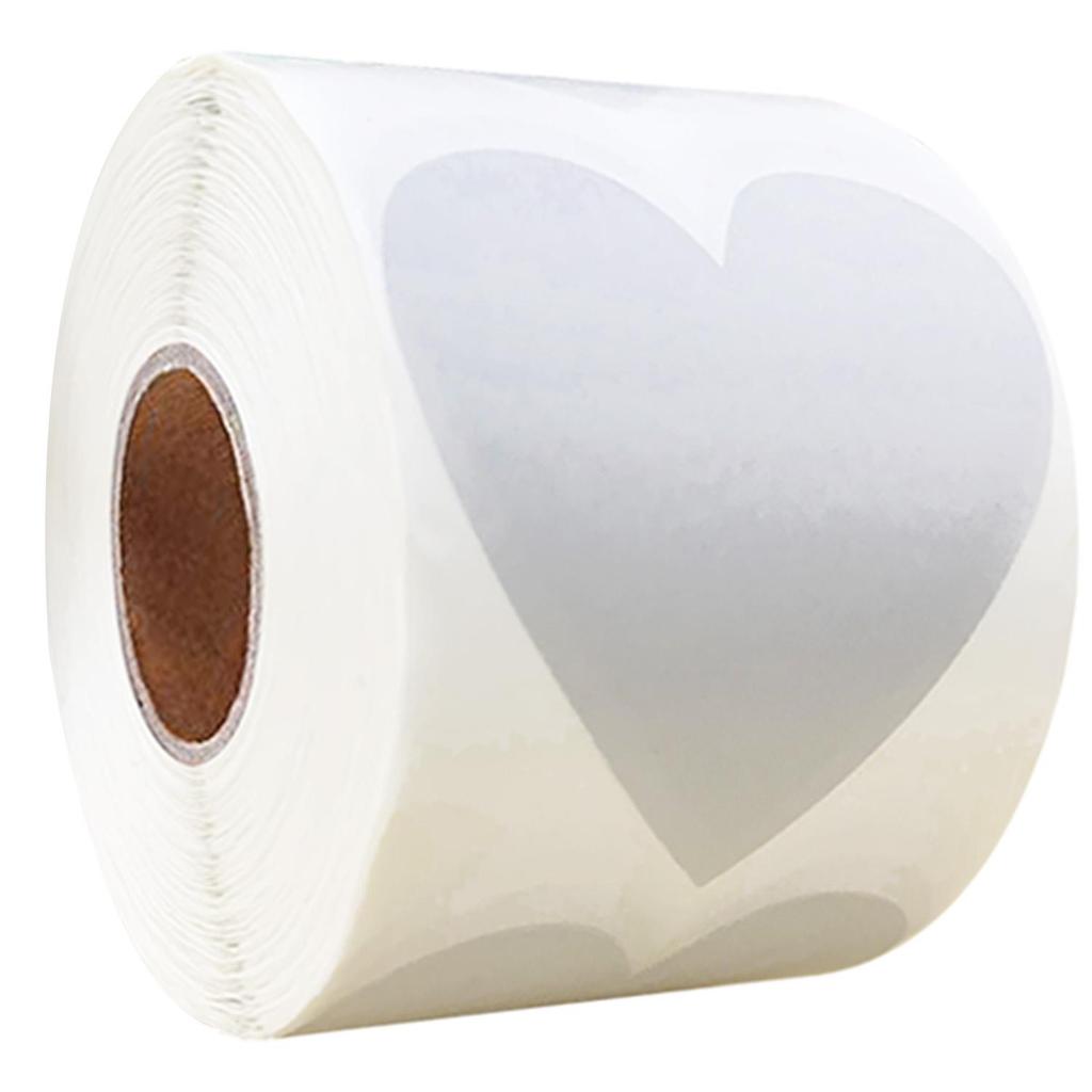 Heart-Shaped Multicolor Label Stickers: Writable, Adhesive, and Perfect for Categorizing or Decorating.