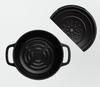 Vermicular Cast Iron Enamel Matte Waterless Cooking and Bake Includes Recipe Oven Pot Pot, 18cm, Black, Function, Booklet, 2, Self-Standing Lid,