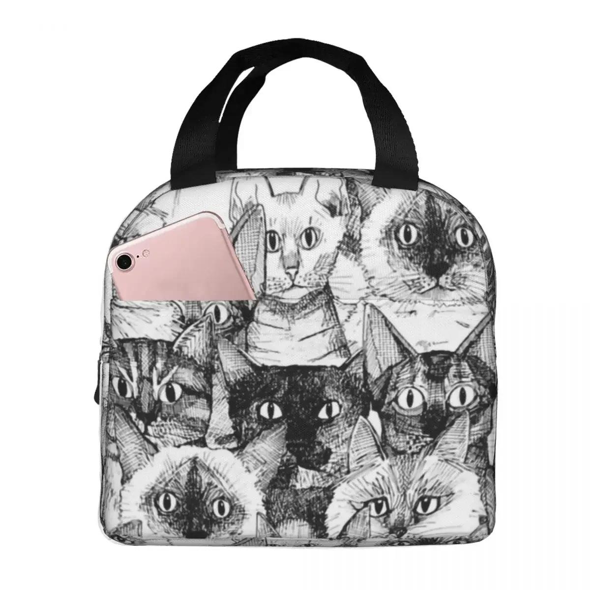 

Сумки для ланча для женщин, детей, животных, кошек, домашних животных, милый термохолодильник, водонепроницаемый ланч-бокс Oxford для пикника, сумка Bento 22x20x13CM бежевый