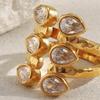 MamacitaSlay 316L Roestvrij Staal Zirconium Meerlaagse Open Ring Feest Waterdichte Sieraden Dames Charm Ring 2026 Hoge Kwaliteit Cadeau