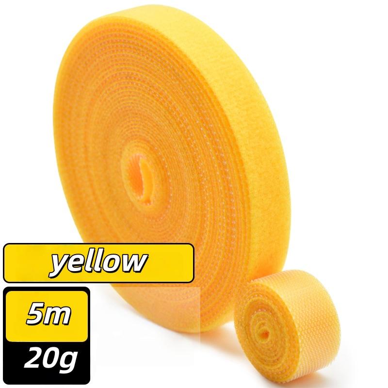 1pc 5m/196.85in Multi Colored Reusable Hook and Loop Fasteners for Cable Management and Organization