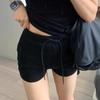 Women Sport Shorts Elastic Waistband Adjustable Drawstring Summer Outdoor Shorts Low-rise Gym
