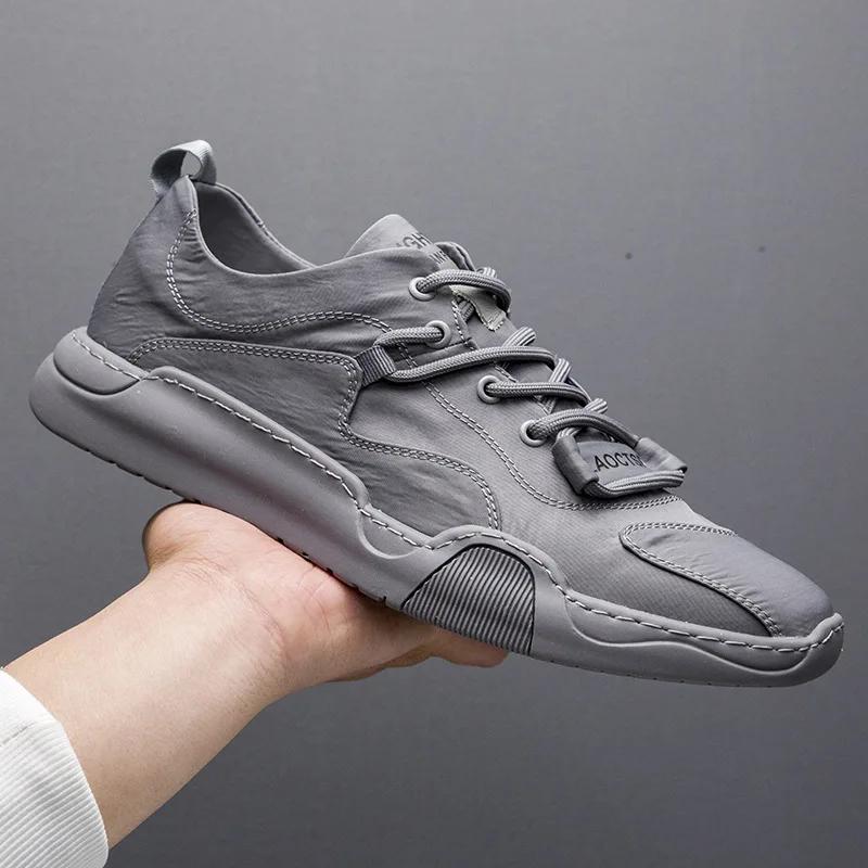 Fashion Men's Sneakers Canvas Breathable Casual Shoes Men's Slip on Walking Flats Vulcanized Shoes Fashion Men's Shoes Working Zapato De