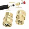 2pcs Pressure Washer Coupler Brass Fittings 1/4 Inch Quick Connect to Female