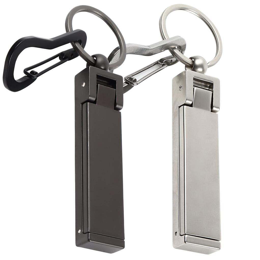PERDIN Bag Hanger, 16kg Weight Capacity, Bag Hook, Smartphone Stand, Key Holder (Matte Black and Matte Silver Set)