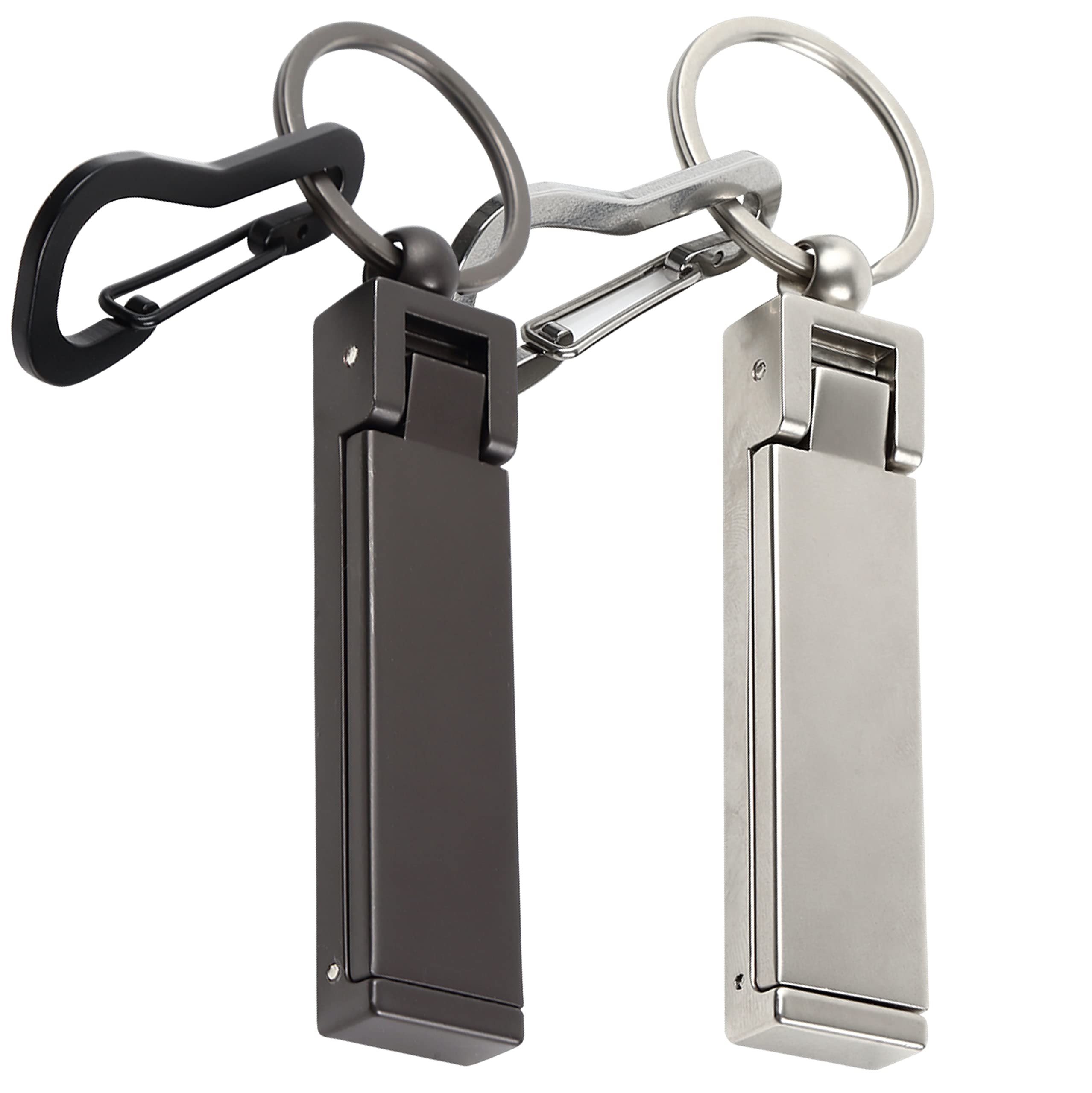 

Держатель для сумки PERDIN, грузоподъемность 16 кг, крючок для сумки, подставка для смартфона, держатель для ключей (Матовый черный и матовый серебристый набор)