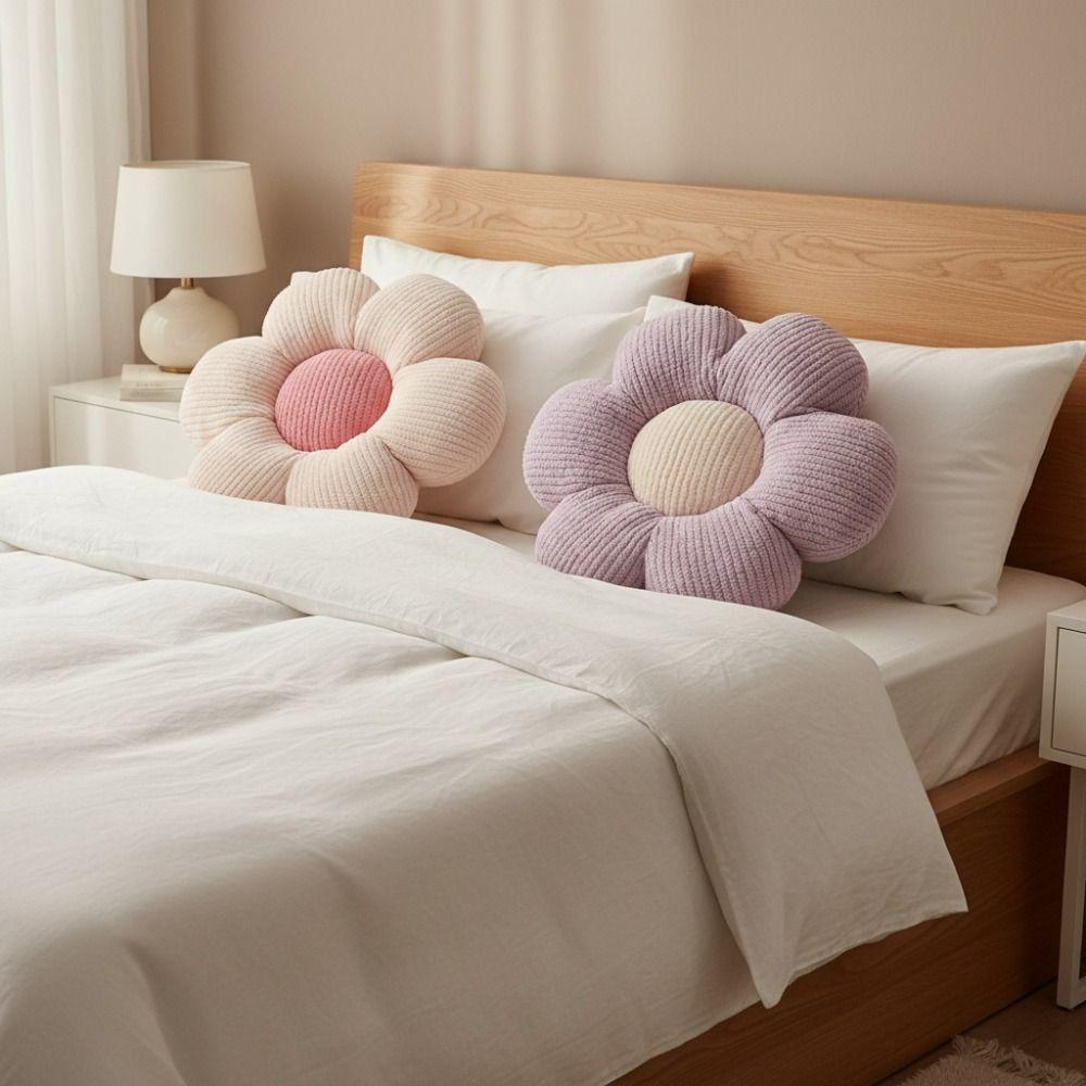 PP Cotton Stuffed Flower Plush Pillow Soft Chair Mat Comfortable Car Seat Pillow Home Decoration