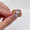 Sace Gems Inele din argint 925 Sterling 4*6MM Turmalina naturala cu pietre pretioase pentru femei Cocktail de logodna Cadou de bijuterii fine